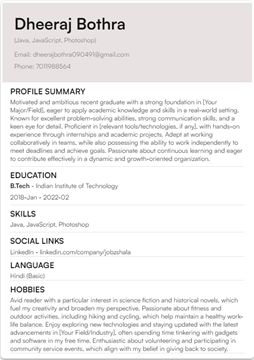 Resume Template